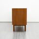 Vintage walnut wood row, restored, 220cm
