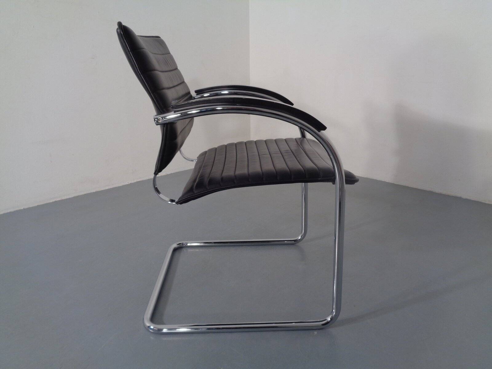 Model S78 Cantilever Leather Armchair by Josef Gorcia & Andreas Krob for Thonet, 1980s