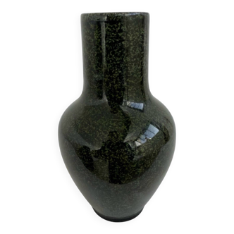 Vase, faïence émaillée de Sèvres, glaçure, vert moucheté, tacheté, Milet, XIXème siècle, élégant, dé
