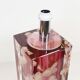 Large Italian lucite table lamp with flowers by Romeo Rega
