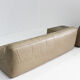 Vintage modular green leather sofa by Verzelloni Italy 1990s