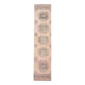 3X12 Soft Wool Orange Turkish Vintage Runner Rug