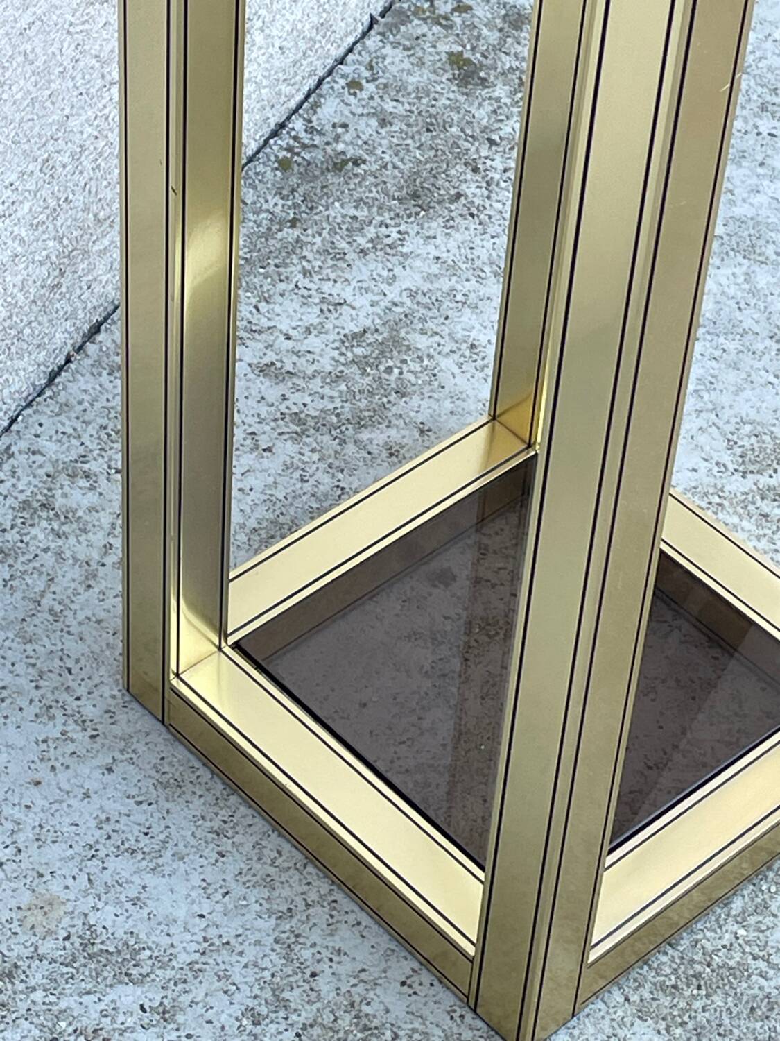 Modern vintage gold-plated console table