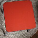 Vintage red formica stool