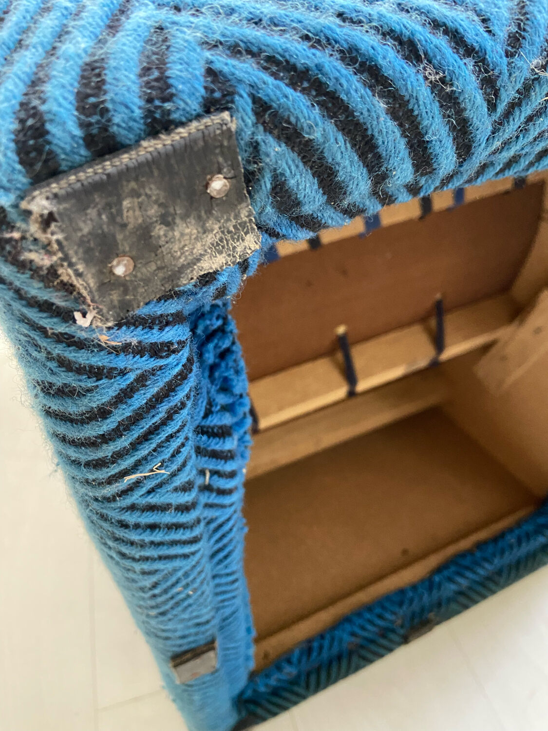 Pair of chevron fabric heaters, c.1970