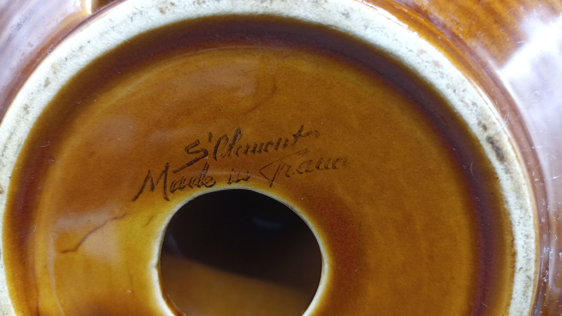 Ceramic candle holder of Saint-Clément - 70s