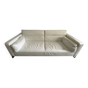 Canapé Cuir blanc -