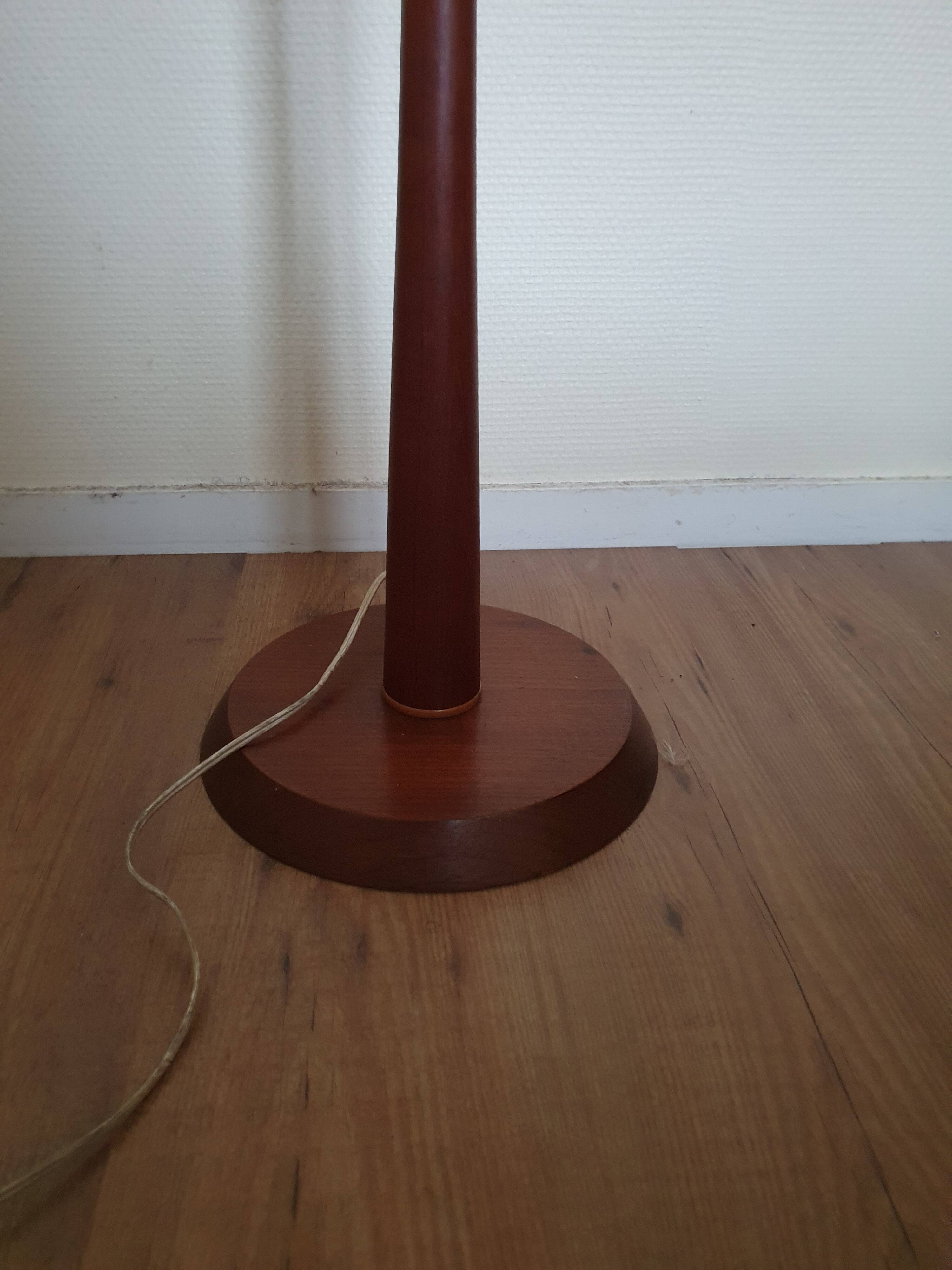 Scandinavian Diabolo teak floor lamp