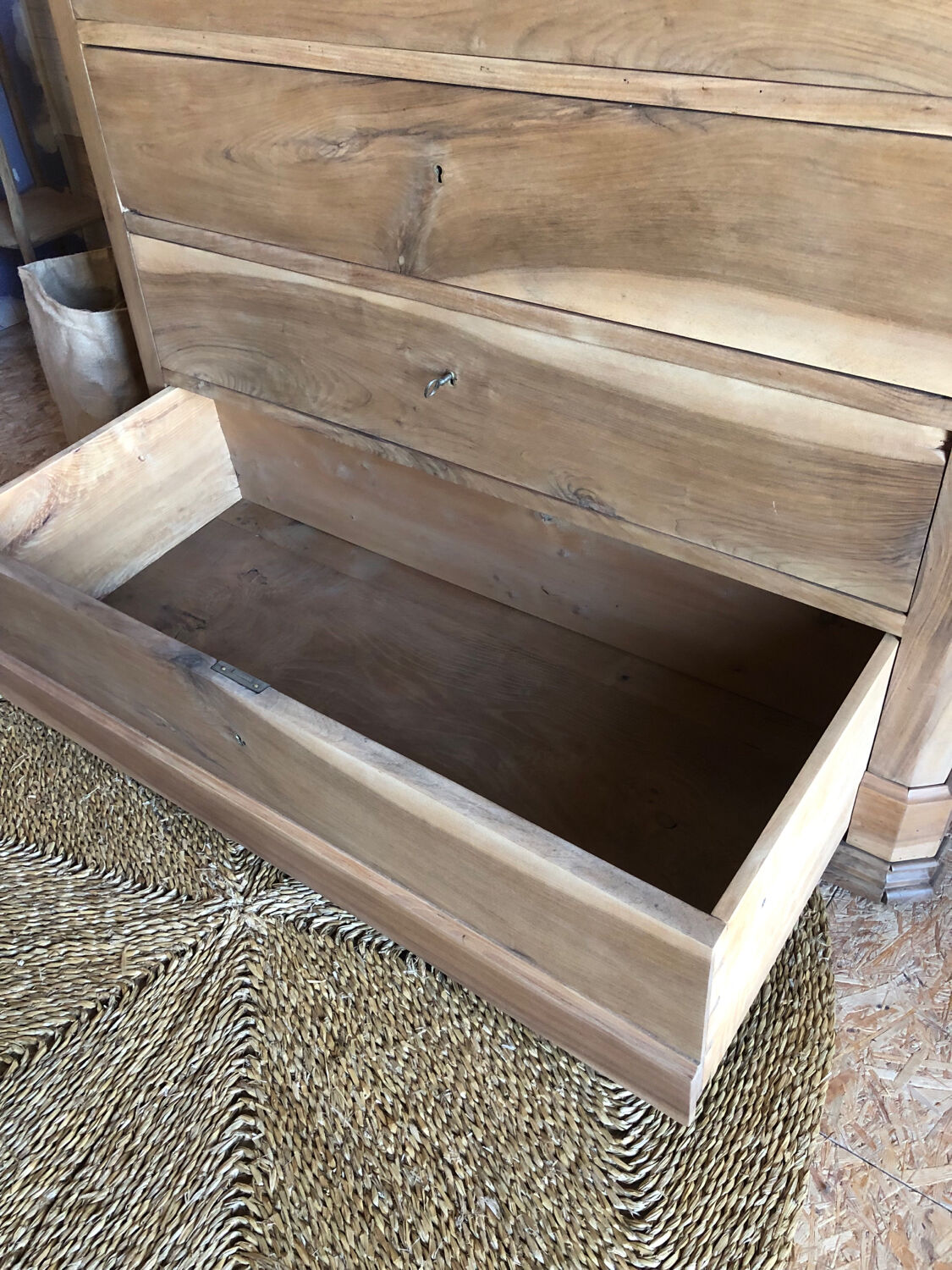 Antique walnut chest of drawers