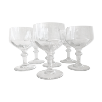 Set de 6 verres en cristal pour vin ou champagne