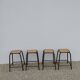 4 vintage stackable workshop stools from Mullca.