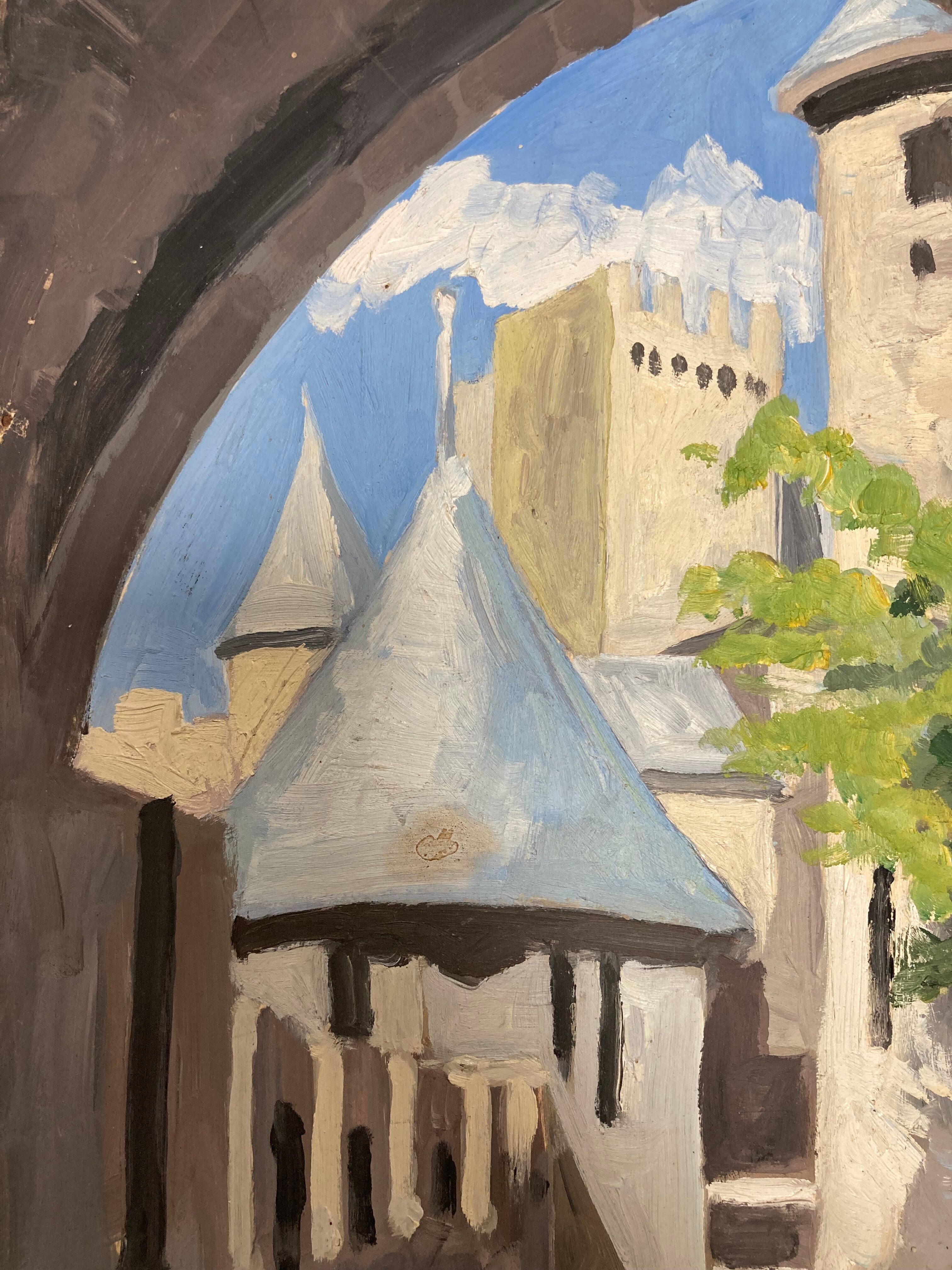 Oil on vintage panel