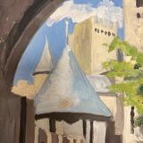 Huile sur panneau vintage