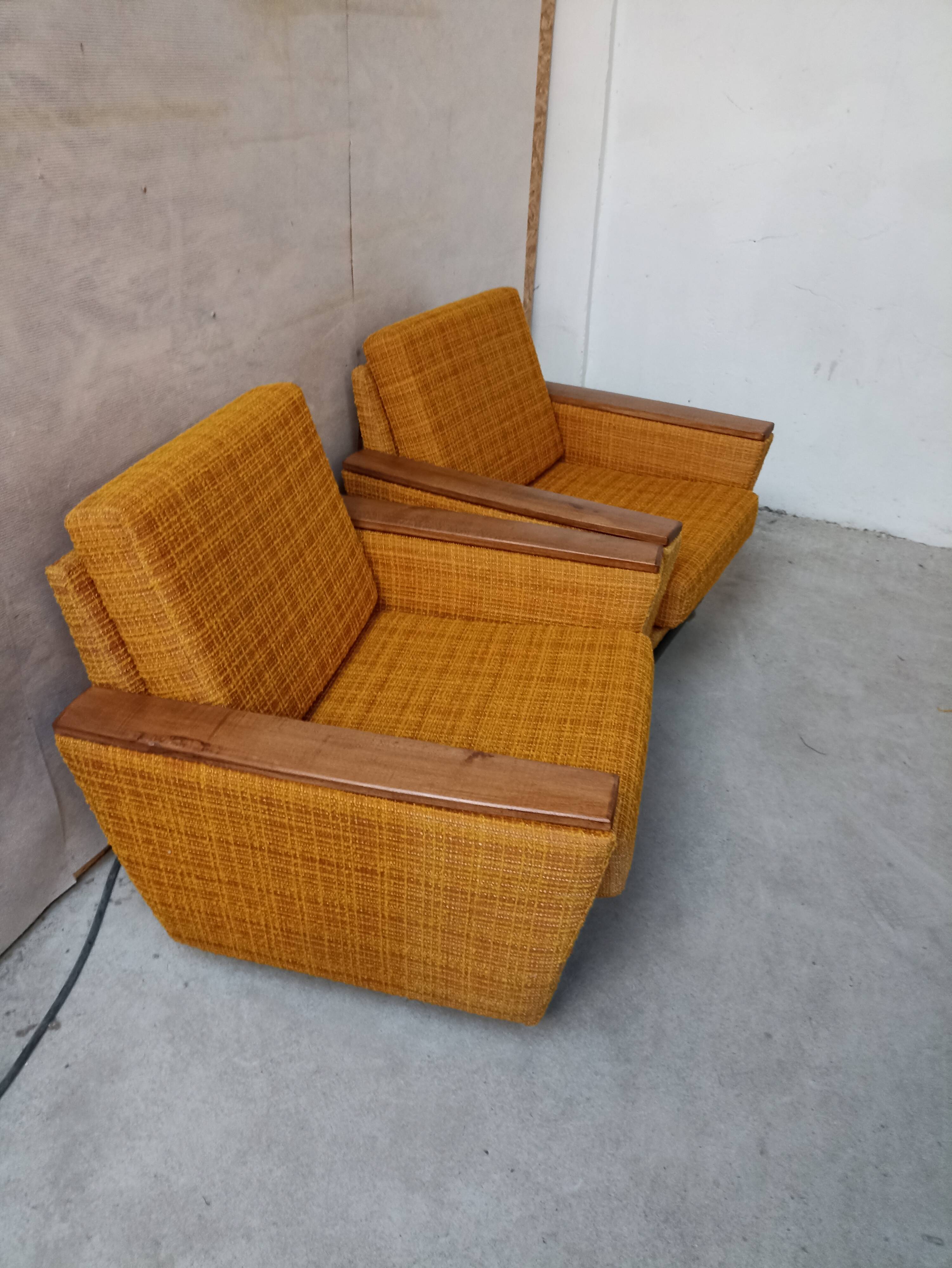 Pair vintage armchair