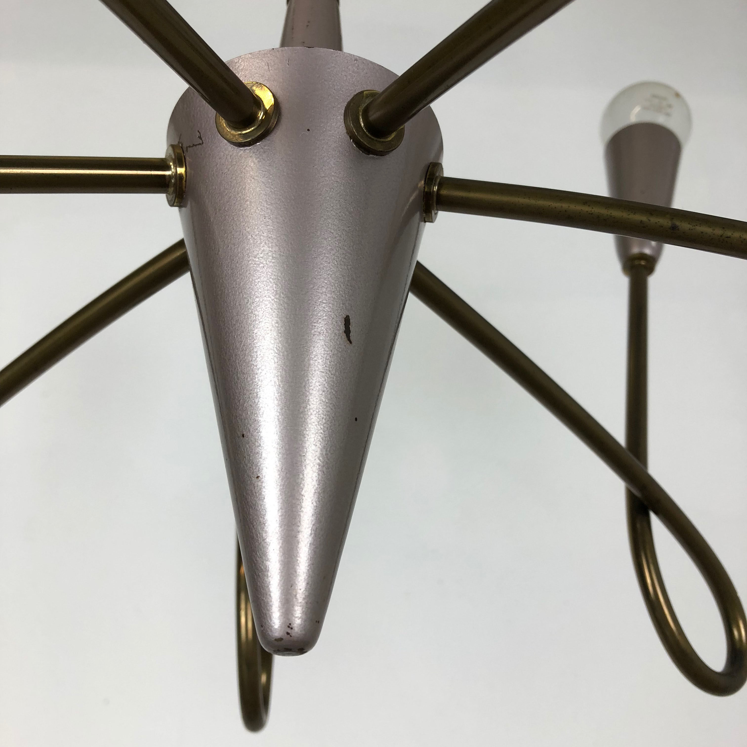 Hanging chandelier, italy 1950