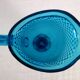 Vintage cut glass blue pitcher