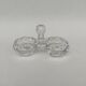 Double crystal salt cellars from Baccarat, early 20th century.