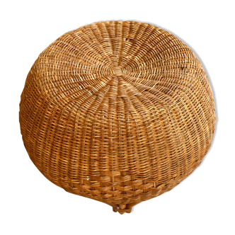 Vintage wicker coffee table
