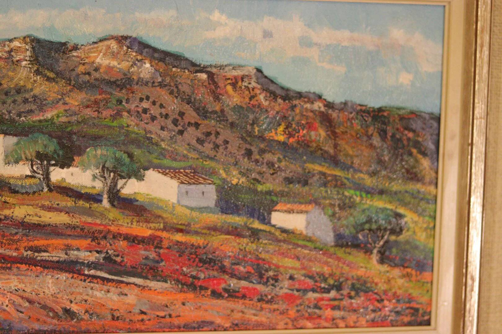 Original Swedish Oil on Canvas – “Bergsby Taragona” by Henry Eldin