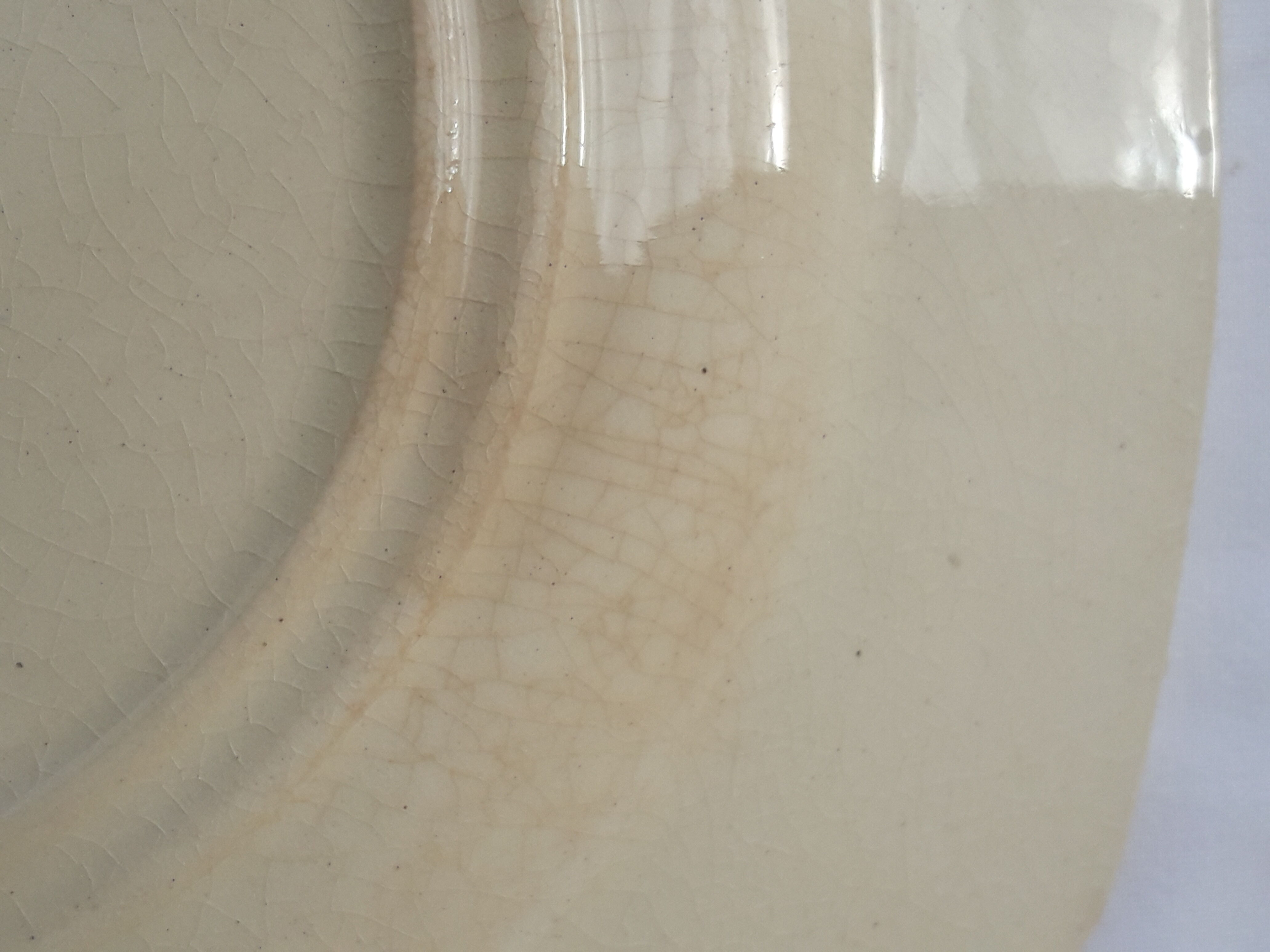 Ancient plate in porcelain earthenware crystals the large deposit E Bourgeois