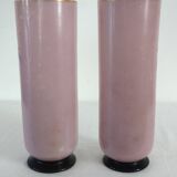Pair of pink opaline vases from the 1920s