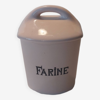 Earthenware flour pot