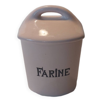 Earthenware flour pot