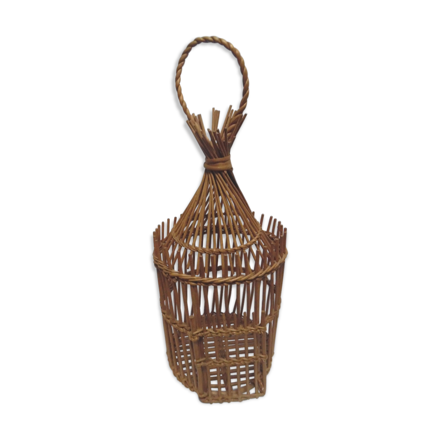 Cage à oiseaux en rotin