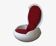 Fauteuil Garden Egg par Peter Ghyczic pour VEB Synthese-Werk, 1968.