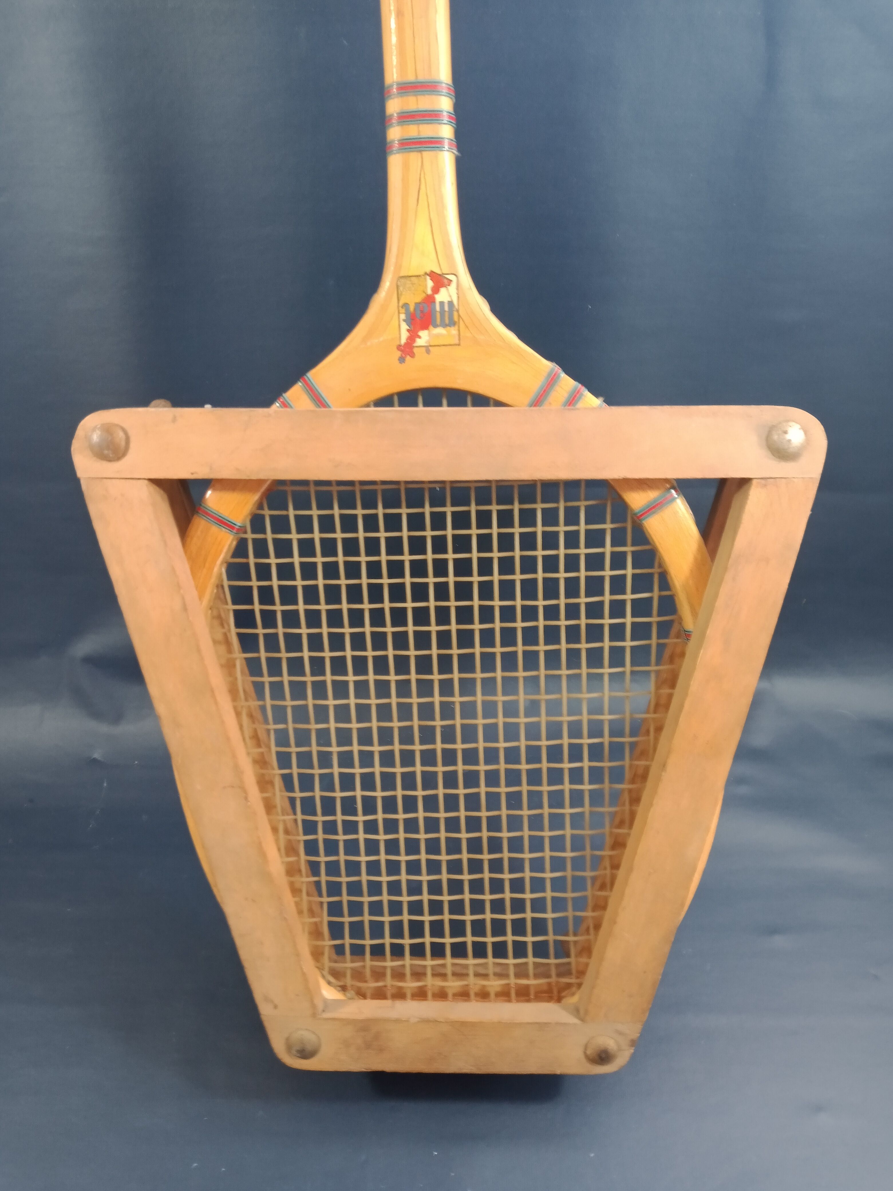 Wooden tennis racket