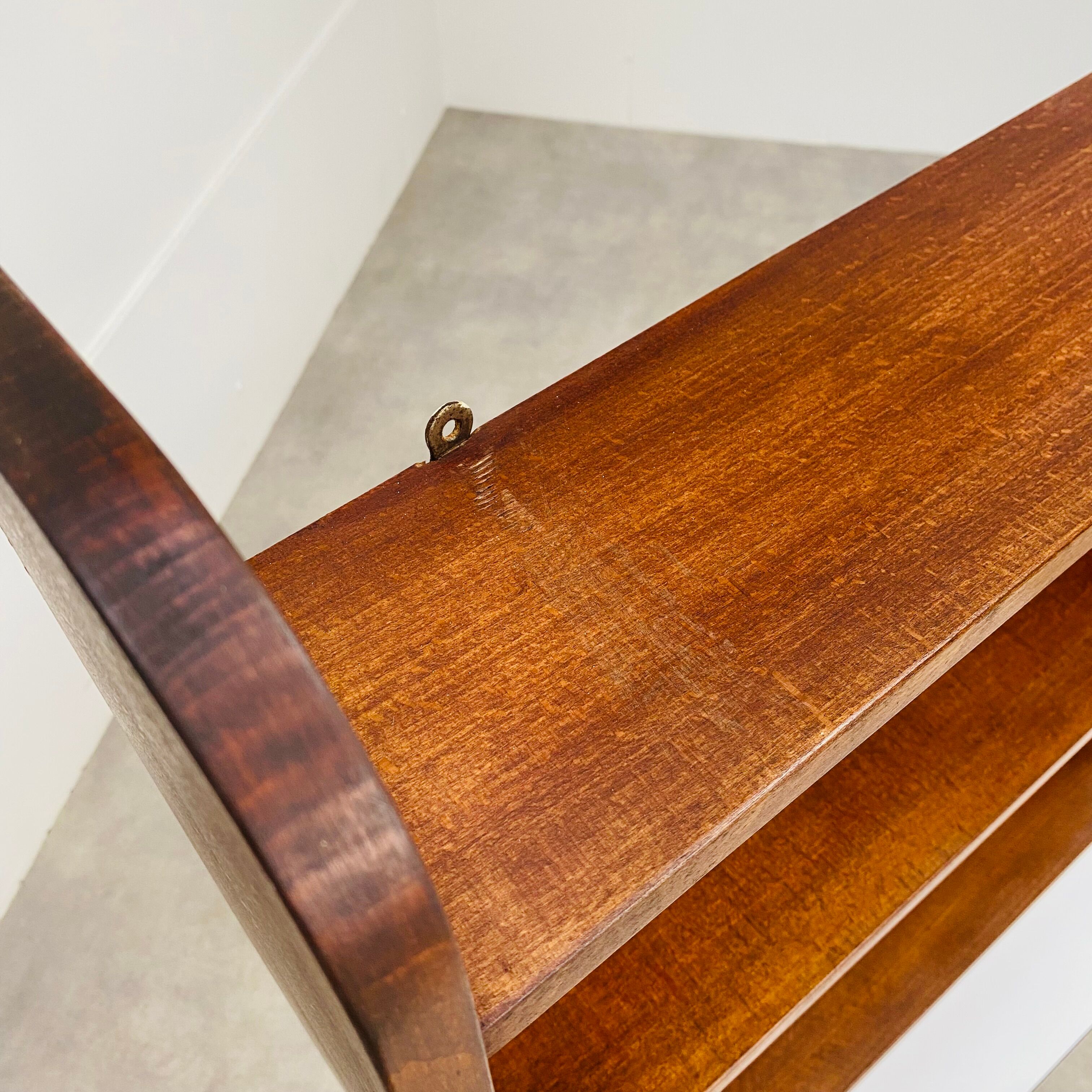 Wall shelf asymmetrical wood vintage 50s