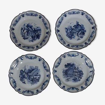 4 assiettes vintage Limoges peintre jean goscimski