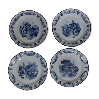 4 assiettes vintage Limoges peintre jean goscimski