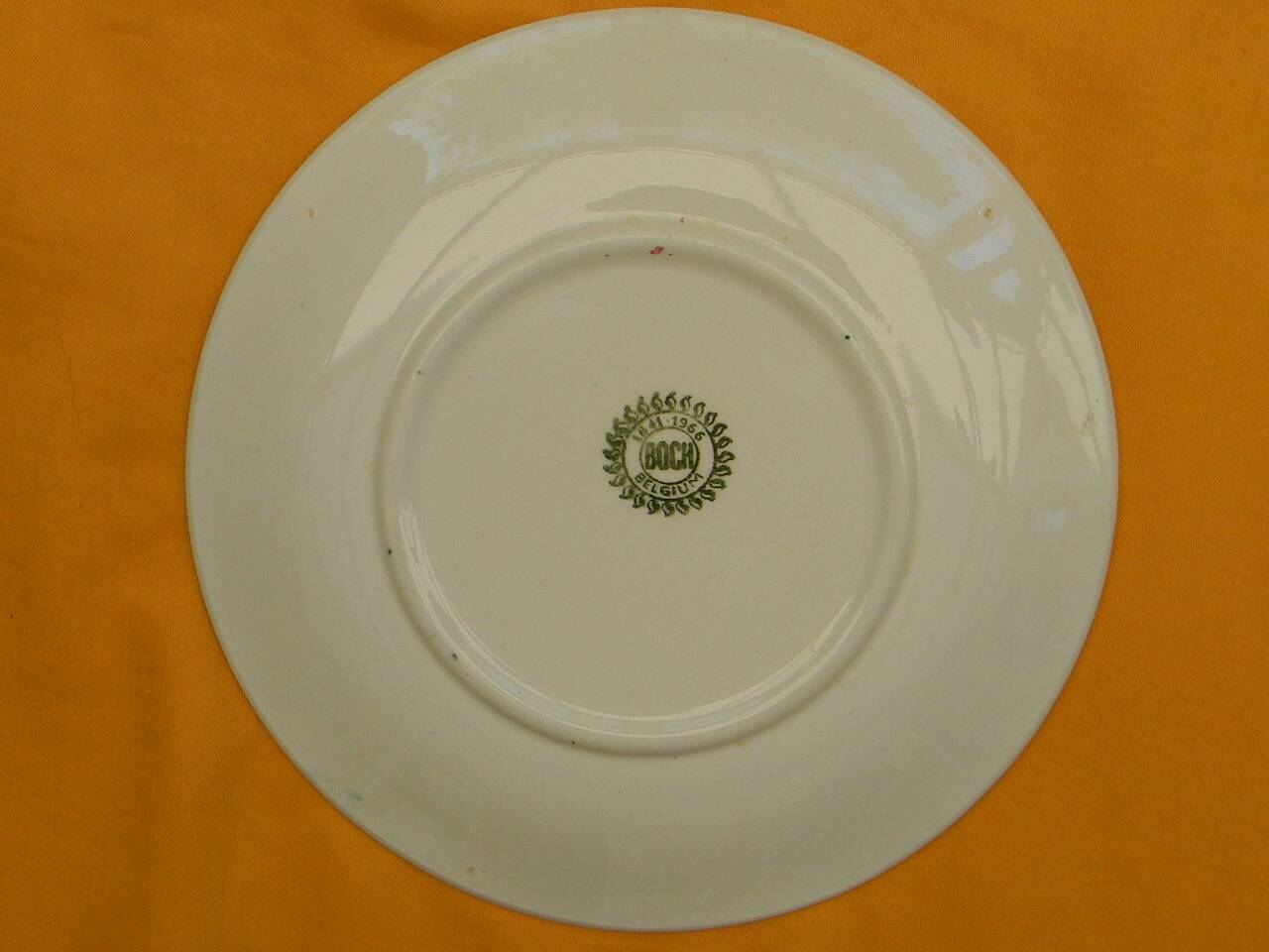 5 vintage ceramic dessert plates Boch Belgium