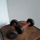 Pair of dumbbells wood and cast iron weight 1.5 kg