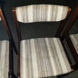 Denmark, 1980, set of 4 curly wool chairs