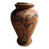 Signed pottery vase