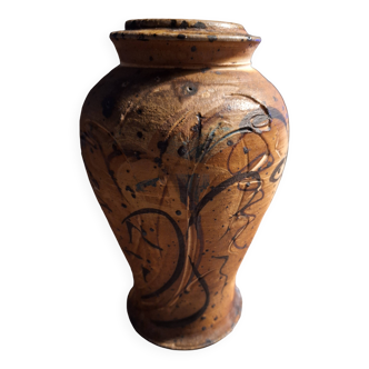 Signed pottery vase