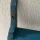 Blue wooden wall shelf