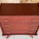 Commode vintage à 4 tiroirs, pieds compas circa 1960s