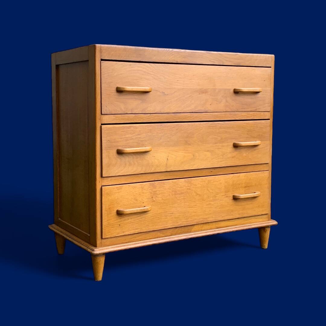 Vintage oak chest of drawers 1960