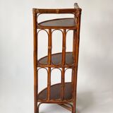 Rattan angle shelves
