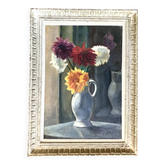 Painting bouquet of flowers circa 1930-1940