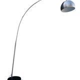designer chrome metal floor lamp