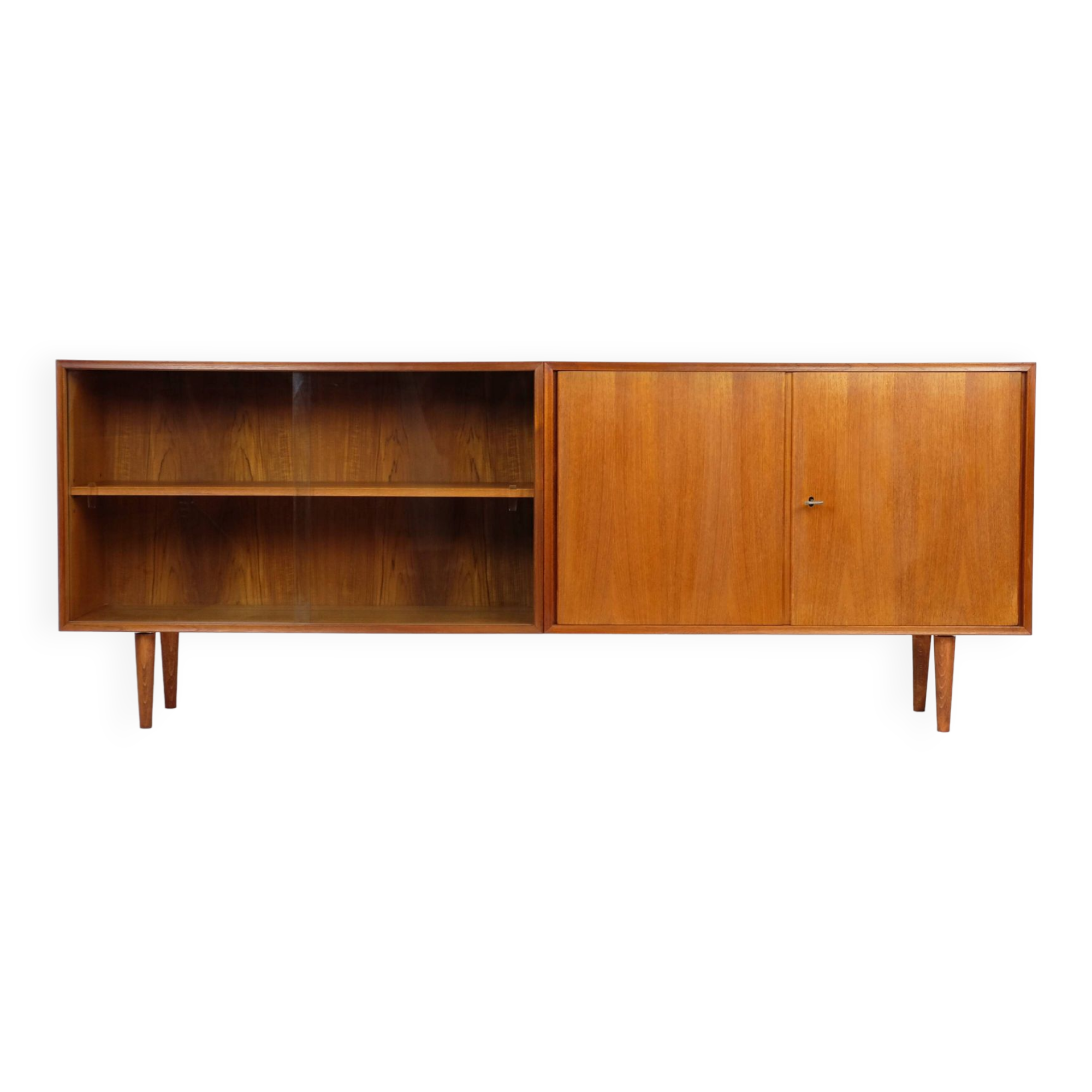 Midcentury teak sideboard vitrine lowboard 60er vintage 70er 60s