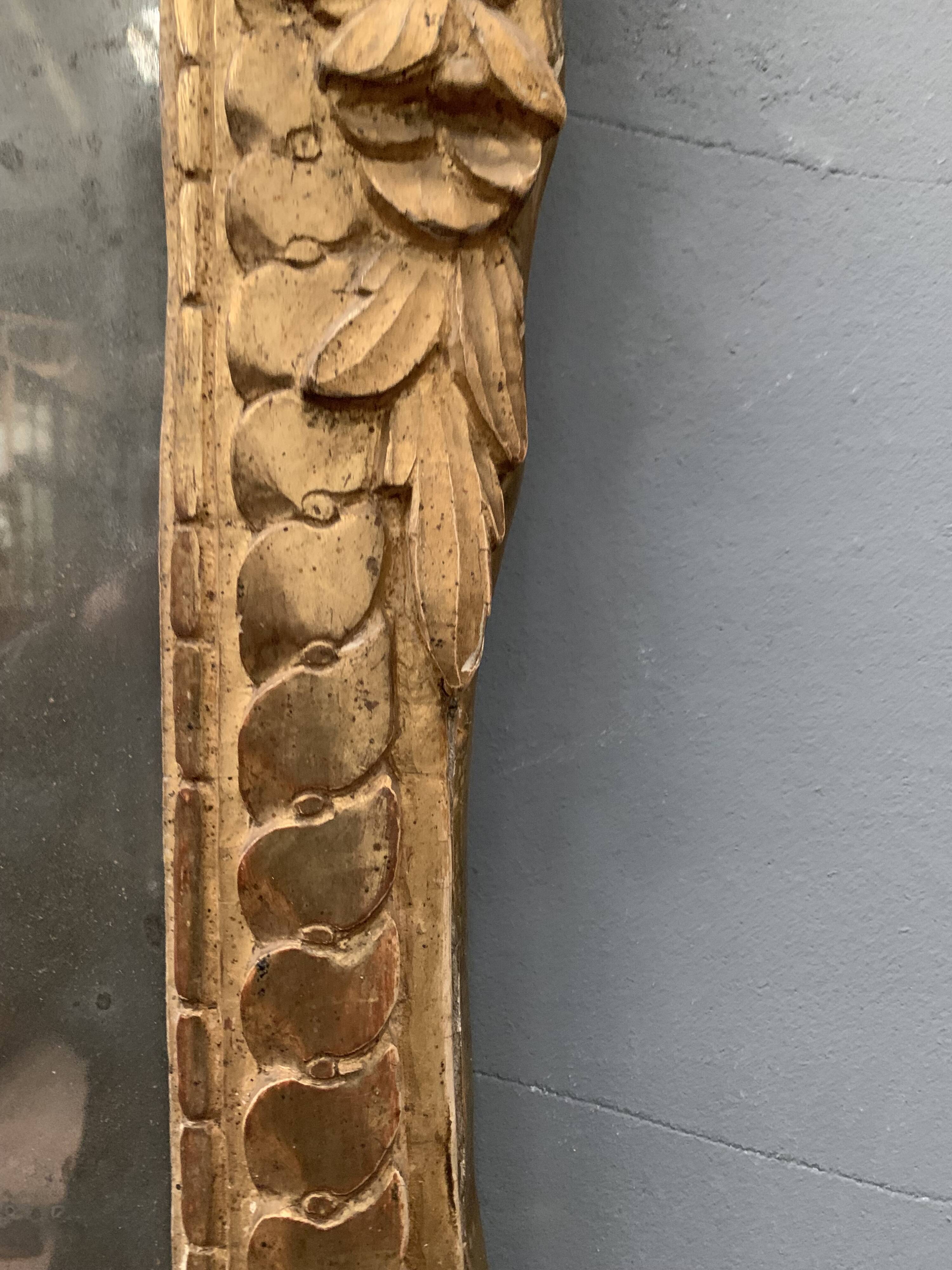 Louis XVI period mirror in gilded wood XVIII century