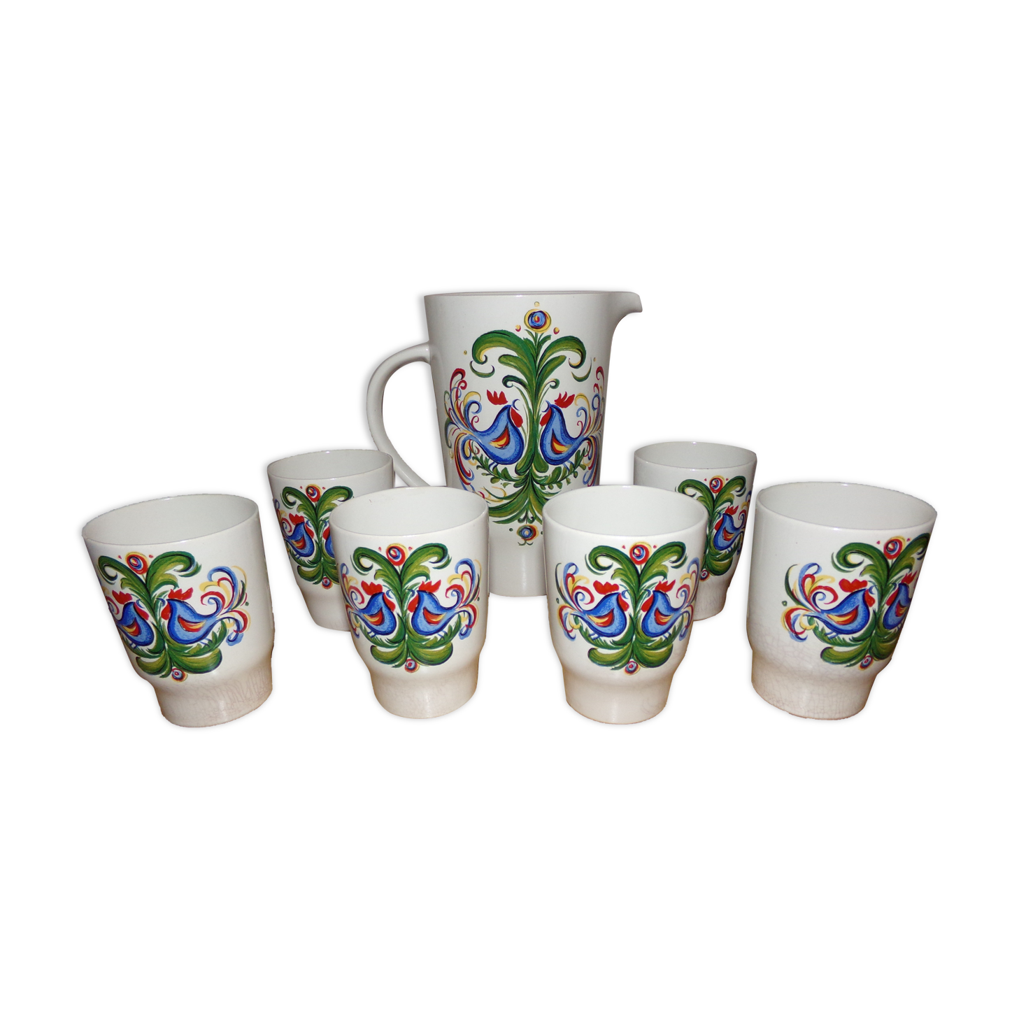 Pichet et verres Villeroy & Boch années 60