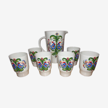 Pichet et verres Villeroy & Boch années 60