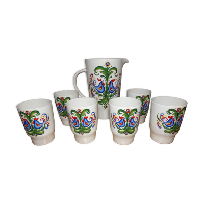 Pichet et verres Villeroy & Boch années 60