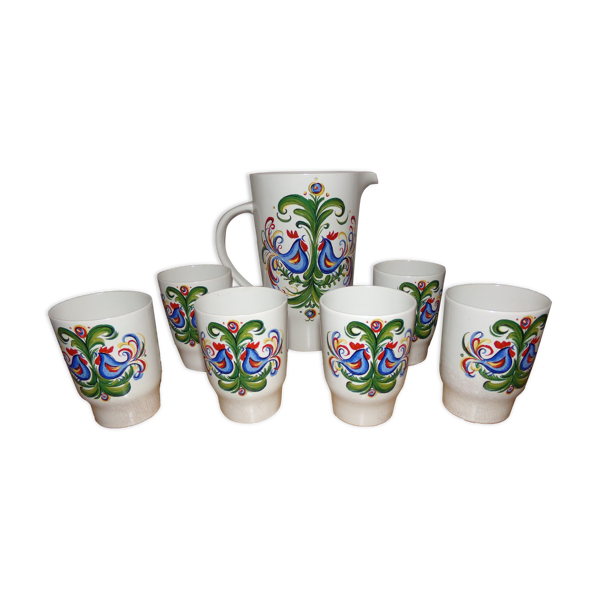 Pichet et verres Villeroy & Boch années 60
